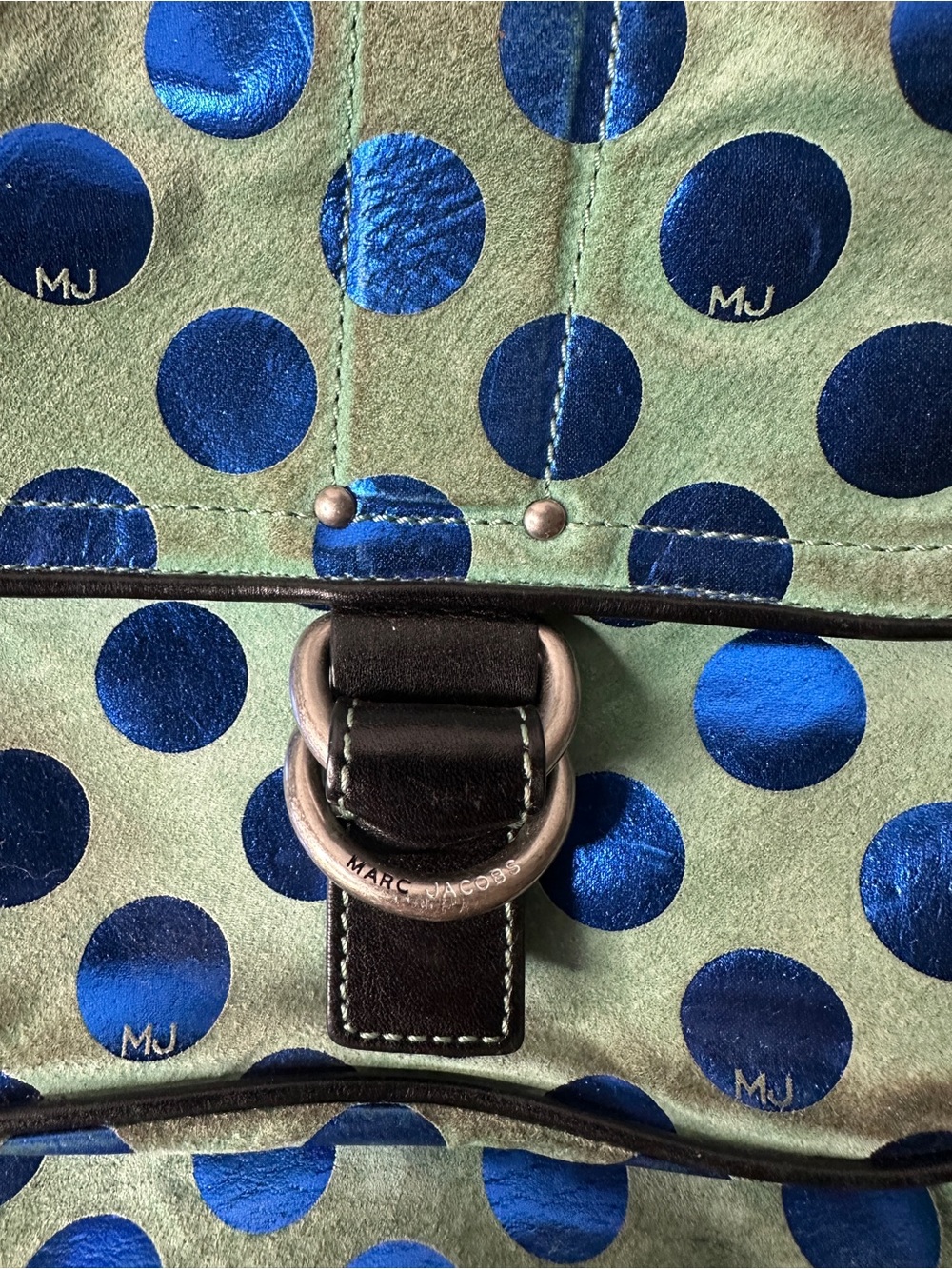 Marc Jacobs Polka Dot Suede Tote Purse - Picture 4 of 4